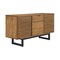 Armen Living Aldo Brown Oak Sideboard Buffet Cabinet in Brown Oak Wood with Black Metal Legs LCAOBUROAK - alternate 3